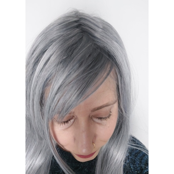 Wigs For Every Woman Lace Front Wig Gray Long - Picture 2 of 4